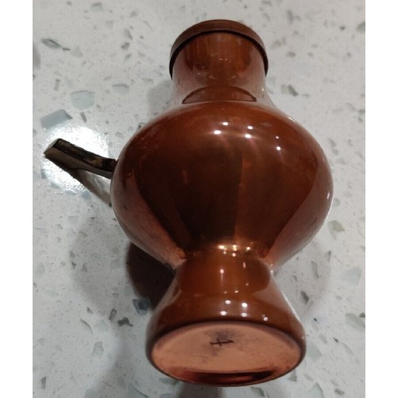 Vintage Dollhouse Miniature Cauldron Pot Jug Copper Lid Handle with Patina Rare - Picture 5 of 15